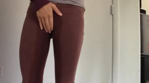 Click to play video Secret - wetter - amy - re - wetting - tight - brown - pants