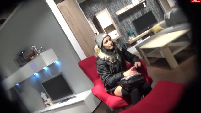 Click to play video Piss on a sofa in a public store