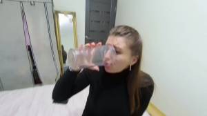 Click to play video after drinking much water