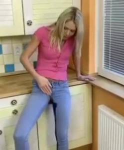 Click to play video Jeans wetting