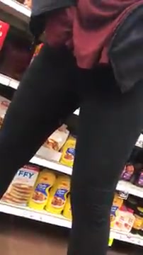 Click to play video Pee her pants at supermarket