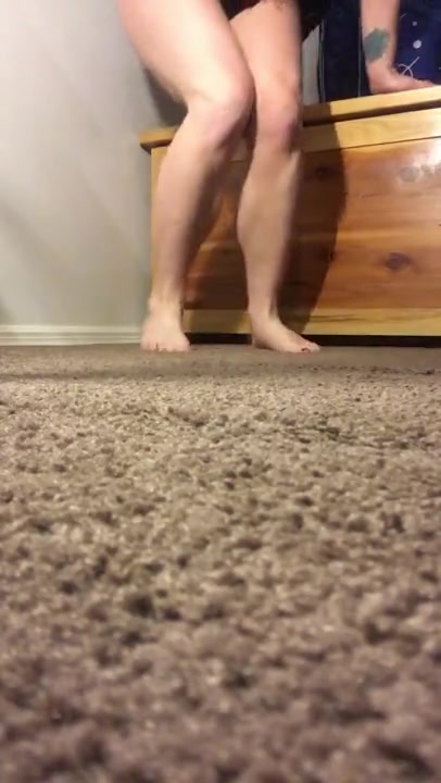 Click to play video Desperate to squat and pee on the carpet