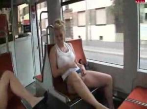 Click to play video 2 amateurs piss on a public tram