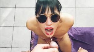 Click to play video A lot of pee drinking for cute girl