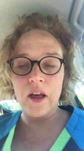 Click to play video Blonde women girl in glasses pee in car