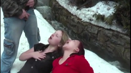 Click to play video Piss drinking in snow