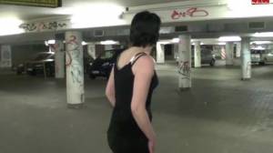 Click to play video Amateur wife pisses in car park