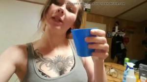 Click to play video Dumb Slut drinks #1