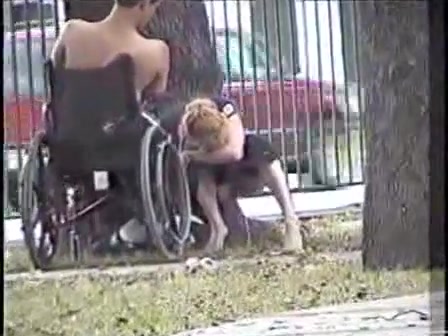 Click to play video Carer pisses in street