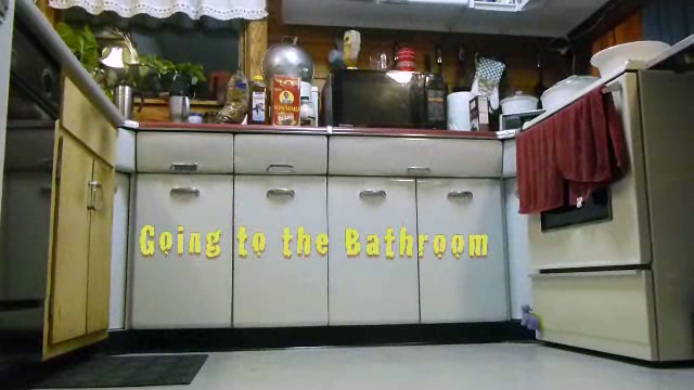 Click to play video Kitchen floor piss
