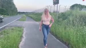 Click to play video Public Road Wetting Part 1