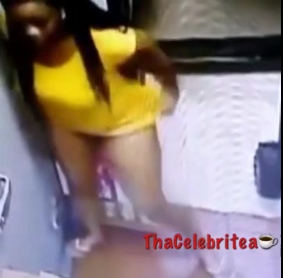 Click to play video Black girl pissing inside store