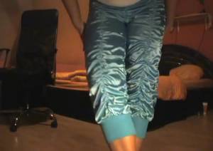 Click to play video Wetting satin pants