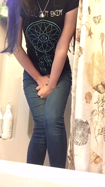 Click to play video Pissing in her jeans
