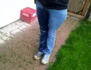 Click to play video A jeans wetting