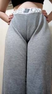 Click to play video Me pissing in gery pajama pants