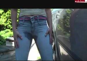 Click to play video Tight jeans wetting