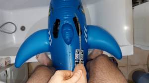Click to play video Inflatable Friendly Shark Morning piss