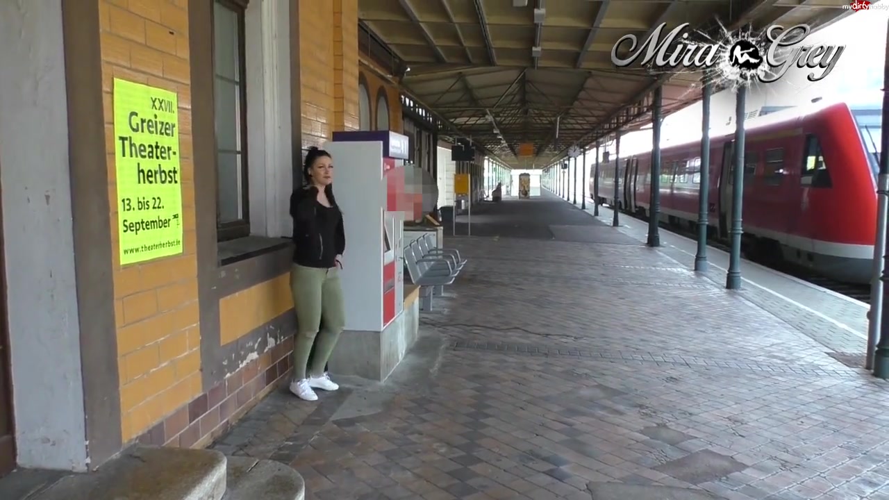 Click to play video Train station wetting