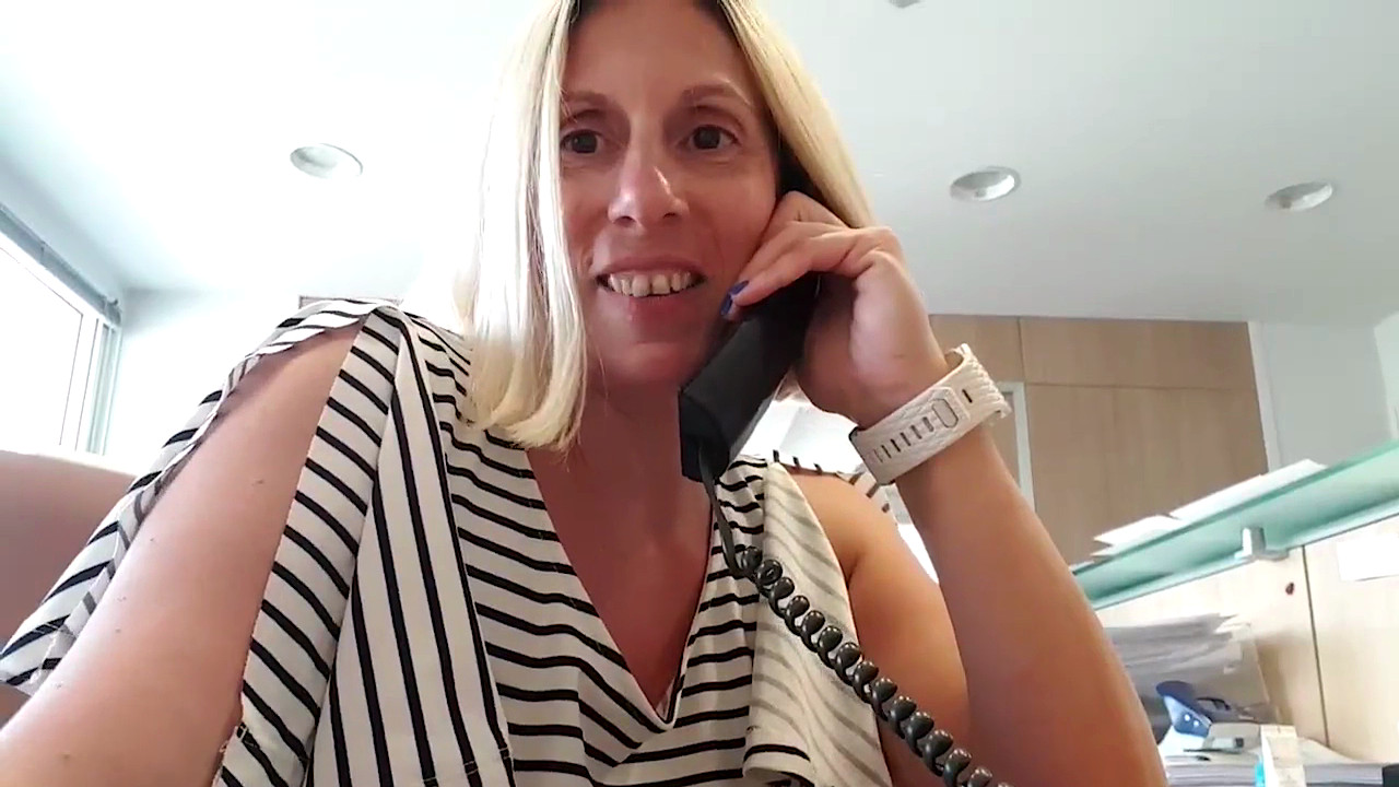 Click to play video Naughty secretary pees in the office - then the work continues
